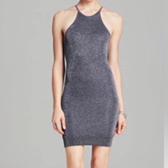 Bec and Bridge Womans Silver Metallic Cocktail Dress Sleeveless Halter size 6 - Picture 6 of 10